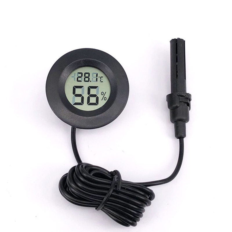 Mini Humidity tester Hygrometer Thermometer Round Temperature meter probe for Aquarium Freezer Refrigerator with line