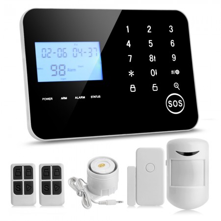 Wireless Wired GSM+PSTN Home Burglar Alarm System Android IOS APP Controlled