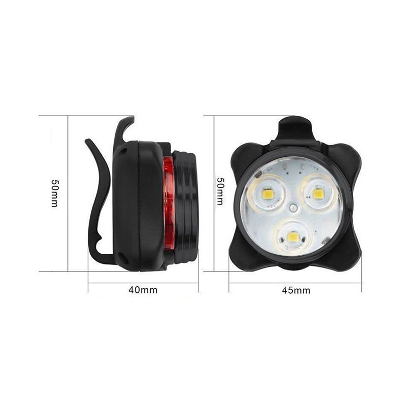 Hot sell 4 Modes Bicycle USB Rechargeable Back Front and Rear LED Light For Bicycle