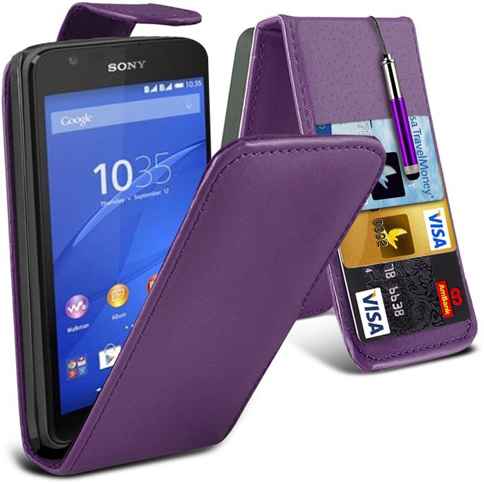 Cheap Phone Cases For Sony Xperia E4 Mix Colors Flip luxury leather Case Cover