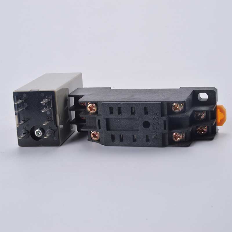 Delay Timer H3Y-2 AC 220V Time Relay with Base Mini Time Relay, 0-10 0-30 second Countdown Timer