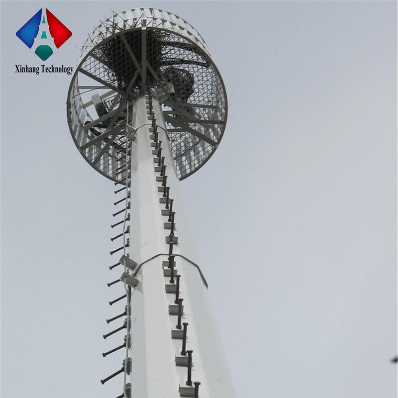 15m monopoles antenna mast telecom 50m telecommunication monopole galvanized single pole steel tower