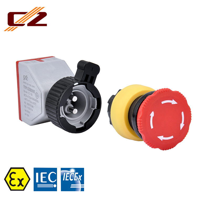 IECEx and ATEX certified Plastic Explosion-proof Pushbutton Switch,P6 Twisted Pushbutton Switch