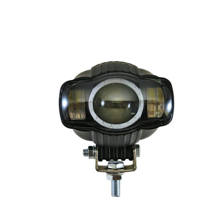 Super Bright LED Motorcycle Headlight 12V24V motorbike spot fog lamp white light transformer motor projector with angel eyes