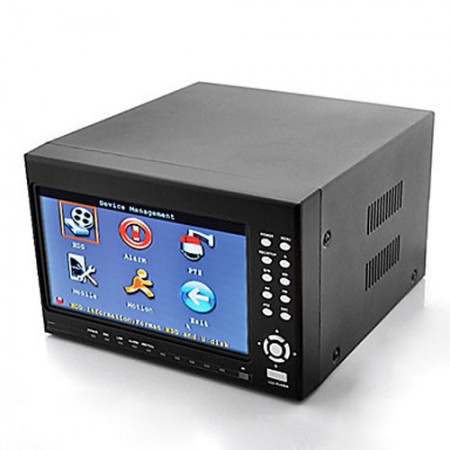 Professional Security iProSecur - 4 Channel DVR Security System with 7 Inch LCD Screen (H. 264, 2 SATA HDD Interfaces)