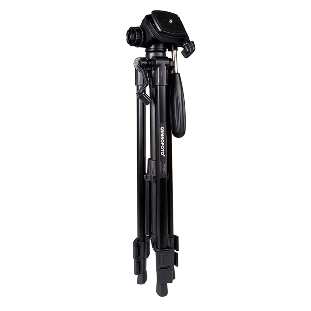 Portable Professional Tripod with Rocker Arm Ball Head Aluminium Alloy Travel Tripod for Nikon Canon DSLR Camera Camcorder