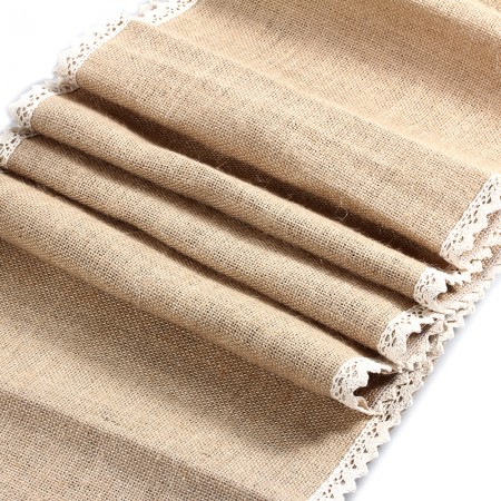 11.5 108 Burlap Lace Hessian Table Runner Wedding Party Decor