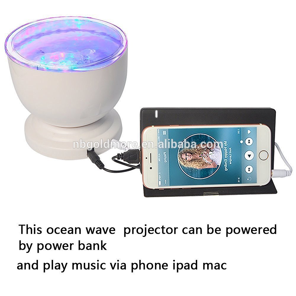 Goldmore3 USB wave Cord 3 Modes Rotating Projector Star Sky Moon Baby Night Light