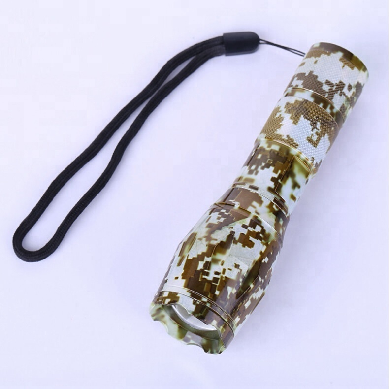 Customize 800LM T6 Led Flashlight CamouflageTorch Aluminum Led Flashlight