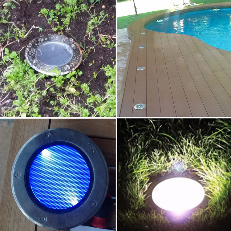 New Design Magic Deck Underground Flat Solar Light Waterproof