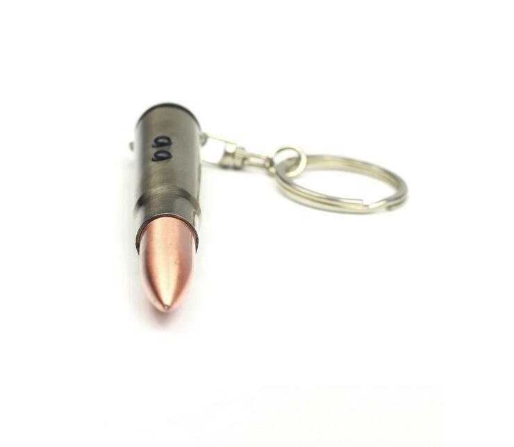 Customize Logo Gift Bullet Keychain with Writing Pen Red Laser Led  Keychain Flashlight