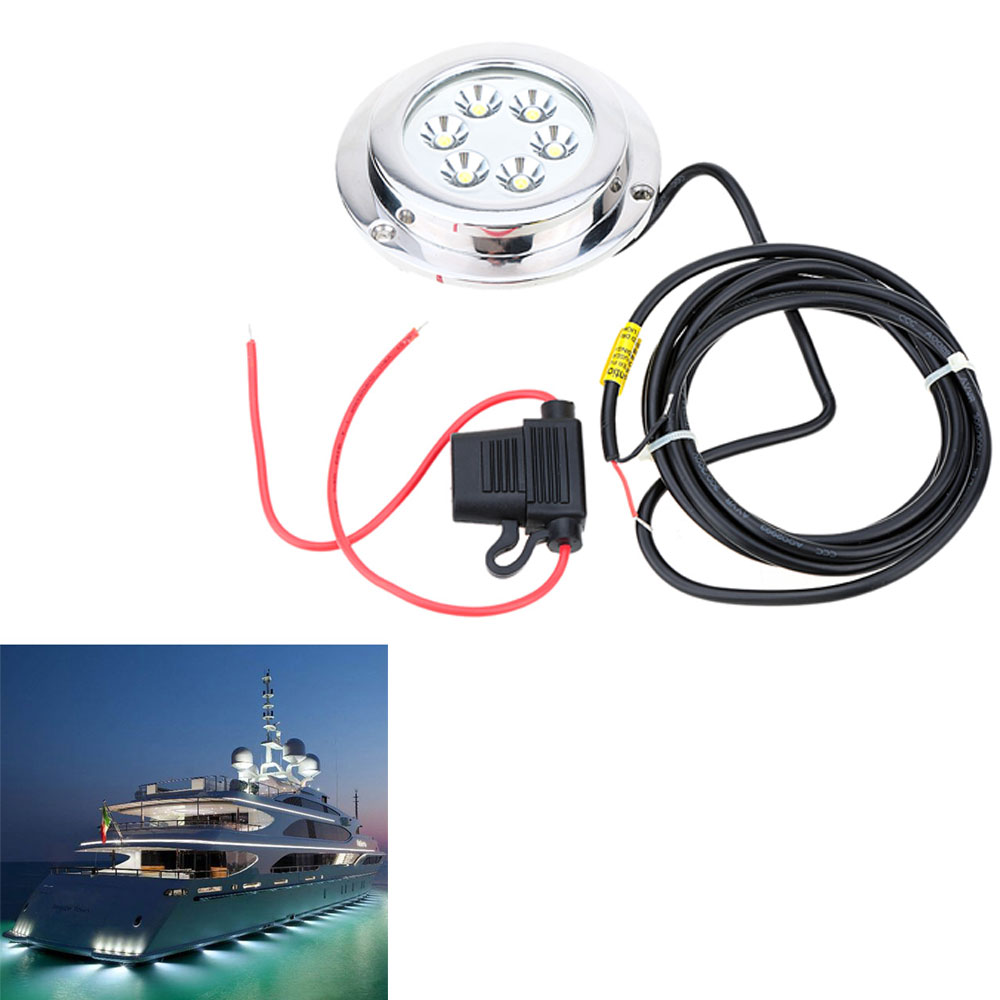 IP68 waterproof Stainless Steel 316 6*2W LED Marine Light LED Underwater Boat Light White Light