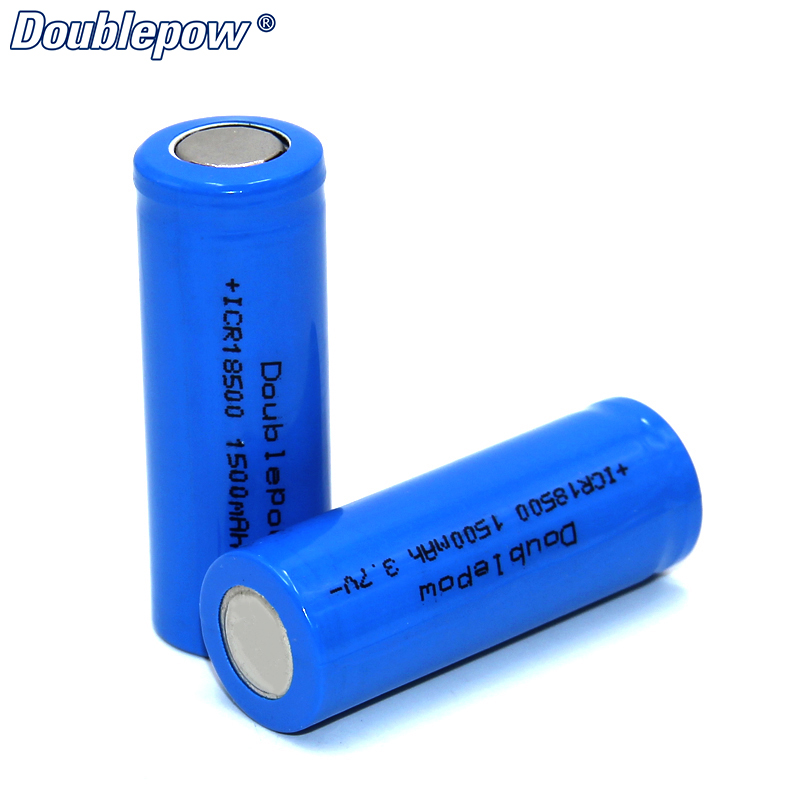 OEM 3.7V ICR 1500MAH 18500 rechargeable li-ion lithium battery with flat top