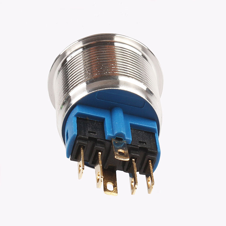 22mm 3 positions low current 2A 36VDC waterproof mental push button switch