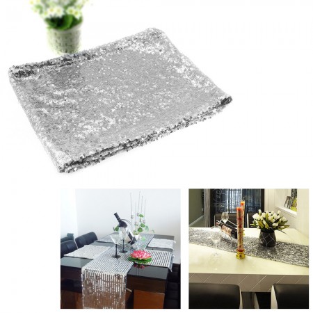 30cm*275cm Gold Champagne Sequin Table Runner Wedding Sparkly Bling Party Decor