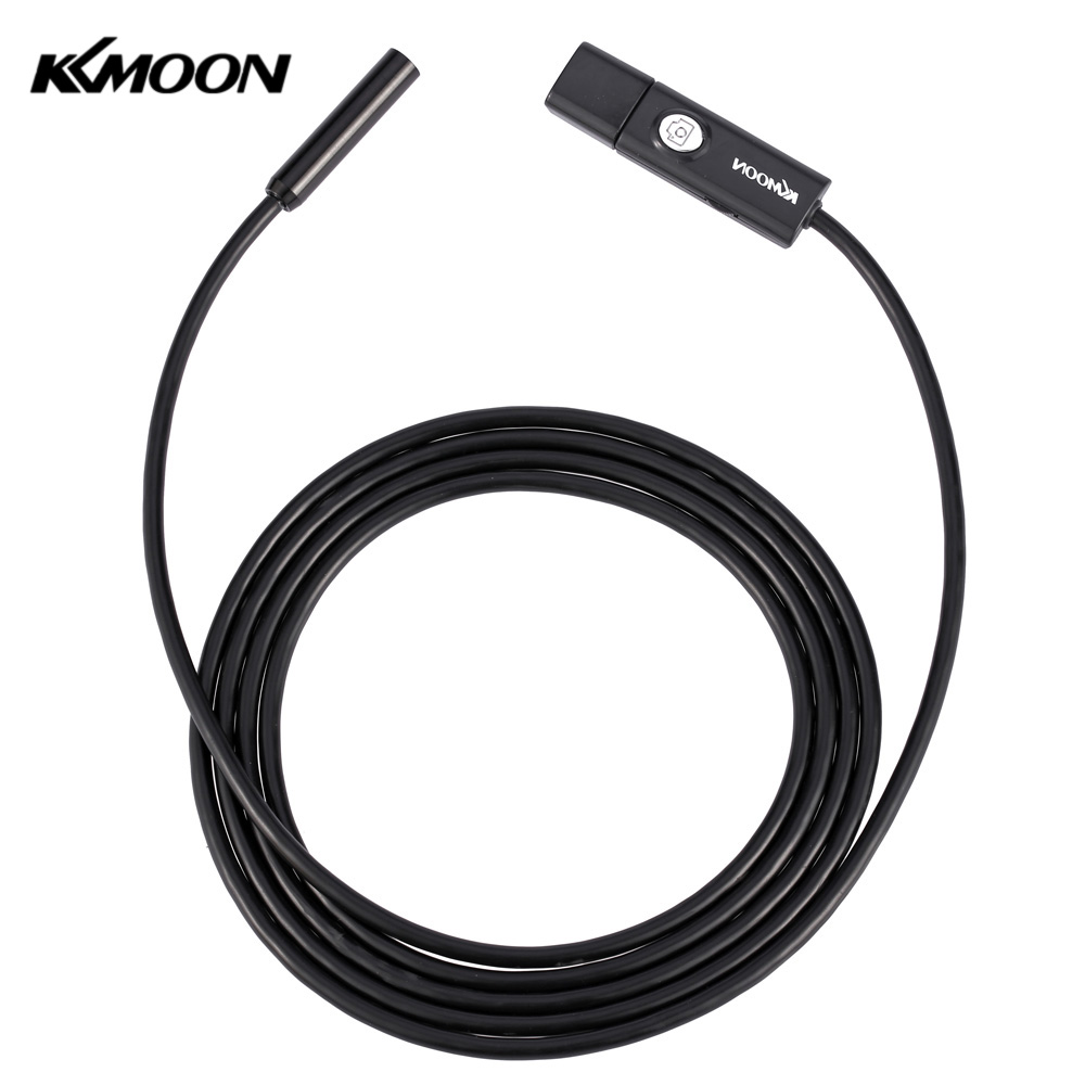 9mm 2m 2 in 1 USB Endoscope 6 LED microscope Adjustable Brightness Waterproof Borescope Inspection Camera for Android Phones PC
