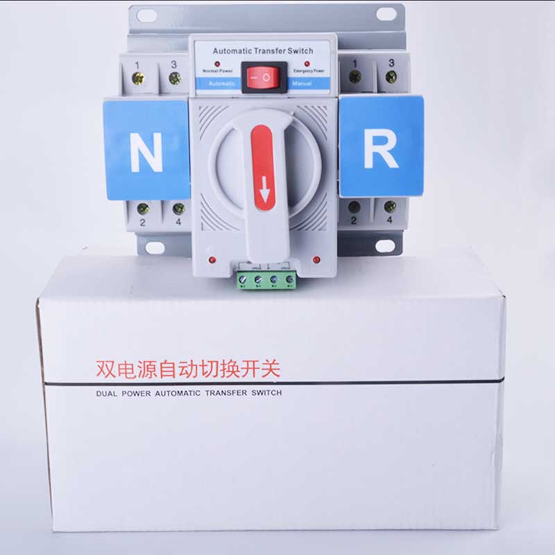 2P 3P 4P 63A 230V MCB type Dual Power Automatic transfer switch ATS Micro Circuit Breaker