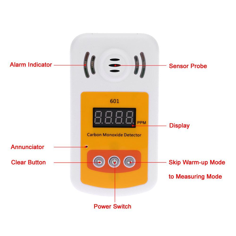 Portable Mini Carbon Monoxide Detector meter CO gas analyzer Gas Meter Detector with Sound and Light Alarm leak detector