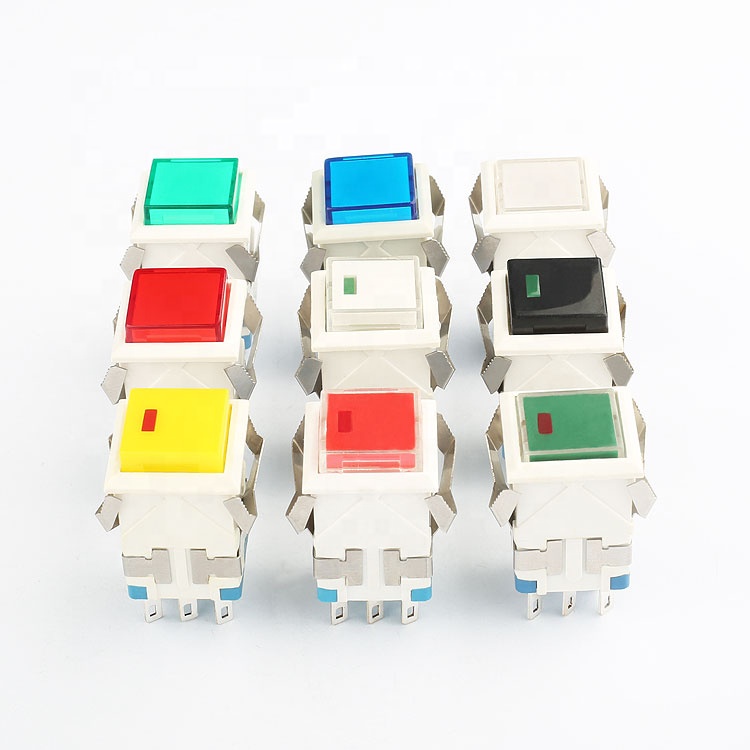 multi color with led light momentary mechanical electrical push button switch