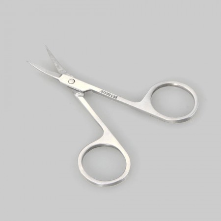 M mini best Stainless Steel Eyebrow Moustache Facial Nose Ear Hair Curved Edge Scissors