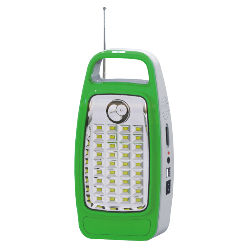 In Stock 6V4.5AH battery USB Rechargeable Lantern with FM Scan Radio