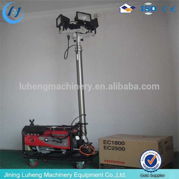 emergency lighting portable gasoline generator 3m telescopic rod sports stadium mobile flood light towers skype:sunnylh3