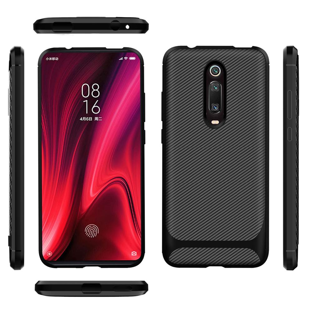 Carbon Fiber Silicon Back Cover For Huawei K20 Phone Case