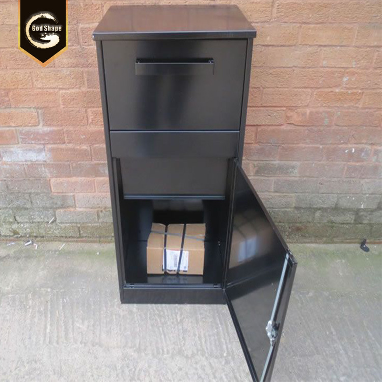 Large Metal Outdoor Apartment Waterproof Free Standing Letterbox Parcel Drop Mailbox Lock