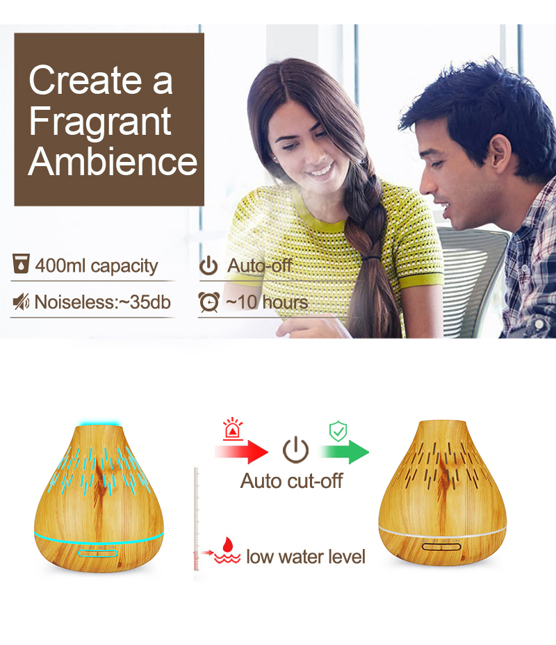 Snow Mountain Colorful Design Ultrasonic Essential Oil Aroma Diffuser, Home& Spa Air Humidifiers with Factory Supplier