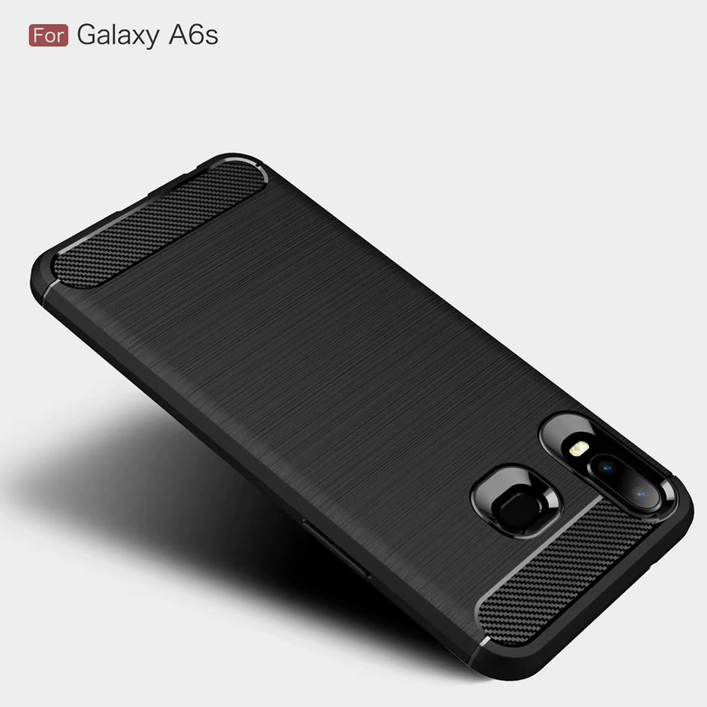 Carbon Fiber Tpu case For Samsung galaxy A6S Soft CF Cover