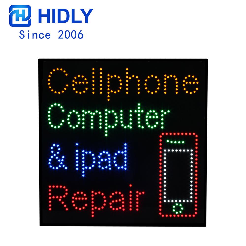 Hot Sale Big 30*30 Inch Cellphone &Ipad & Computer Repair LED Business Advertising Display, Lighted Signs for Repair Shop