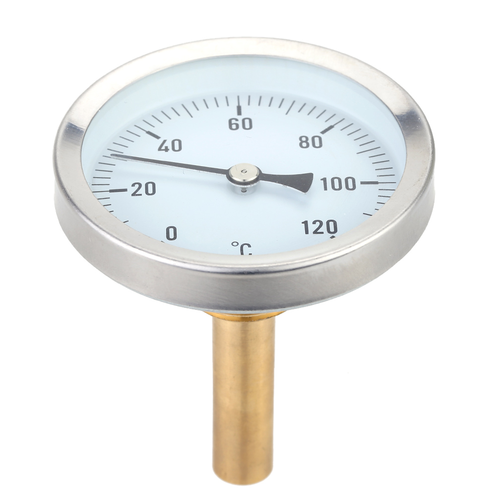 0-120Degree Temperature Diagnostic-tool Aluminum Temperature Gauge Great Weather Station Tester 63mm Horizontal Dial Thermometer