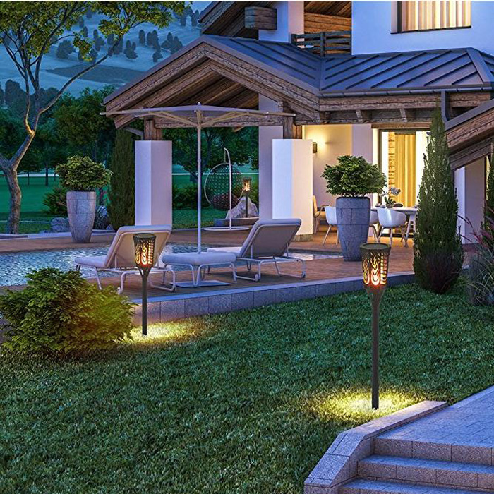 Solar Garden Lights,96LED Dancing Flickering Flames Torches Lights,Waterproof solar flickering flames light Indoor/Outdoor, Path