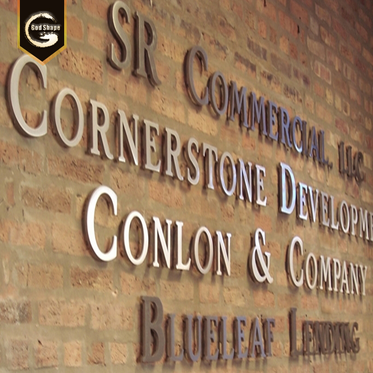 Stainless steel 3d interior and exterior  dimension letter signs advertising metal sign aluminium channel letter