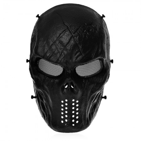 Skull Face Protect Tactical Mask for Airsoft Paintball CS War Game Sport Black