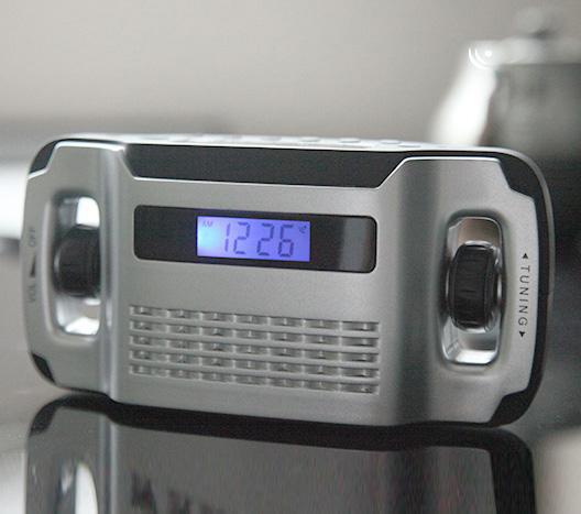 Digital handheld radio with clock function