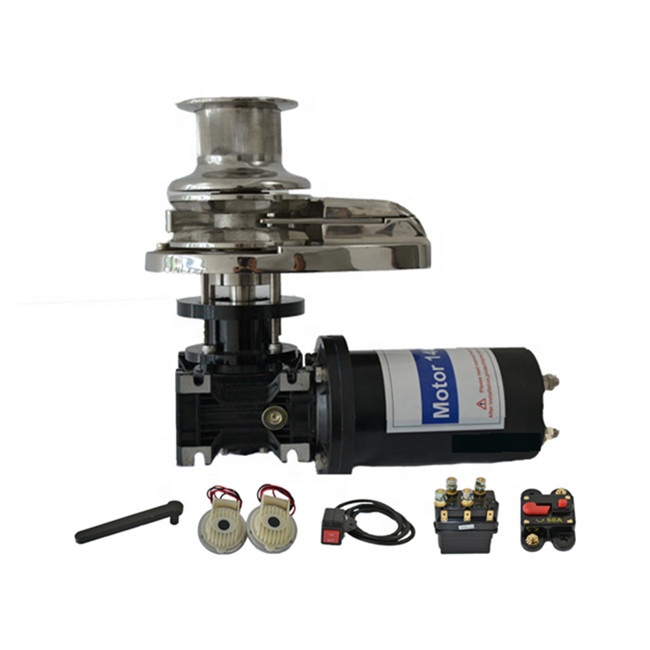 JV611H Factory direct sales Mini 12v boat yacht stainless steel electric windlass