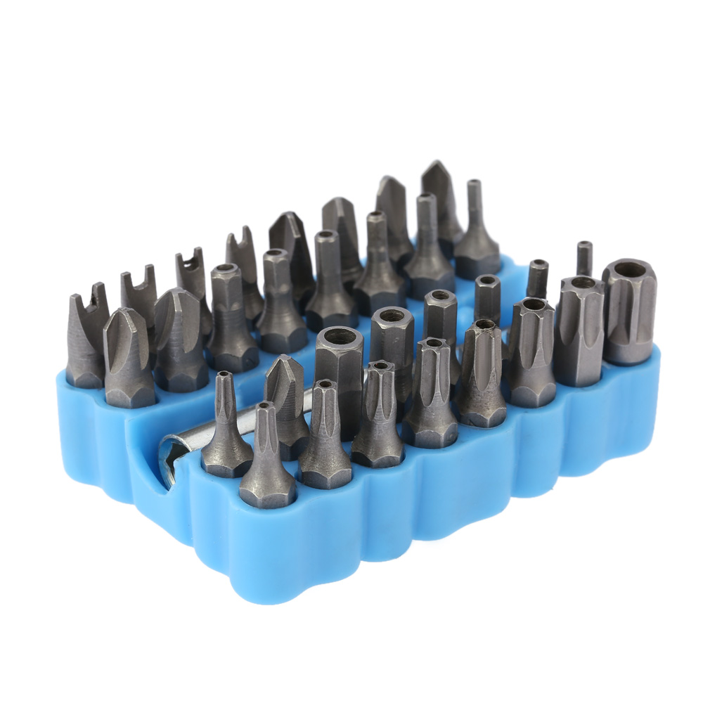 33pcs/set Professional Star Hex Spanner Torx Screwdriver Bit Set Chrome Vanadium Steel Magnetic Screwdriver Head Set with Holder