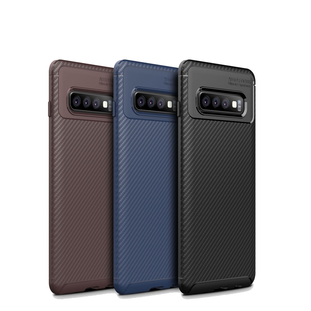 Carbon Fiber Protective phone case For Samsung S10 TPU case