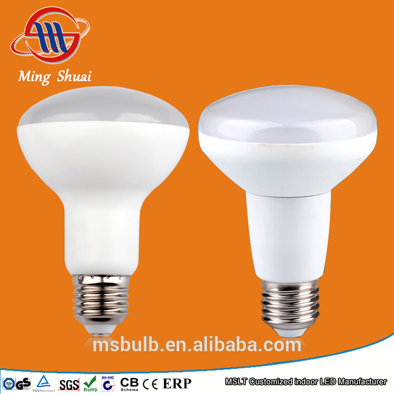 Zhe jiang factory CE approved R80 E27 led lamp factory direct sale mushroom bulb R80 E27 12W dimmable&non dimmable