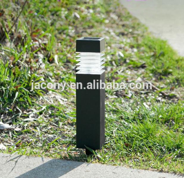 Waterproof solar stake light Outdoor Decorative Square Solar LED Bollard Pathway Light for Landscaping Lawn