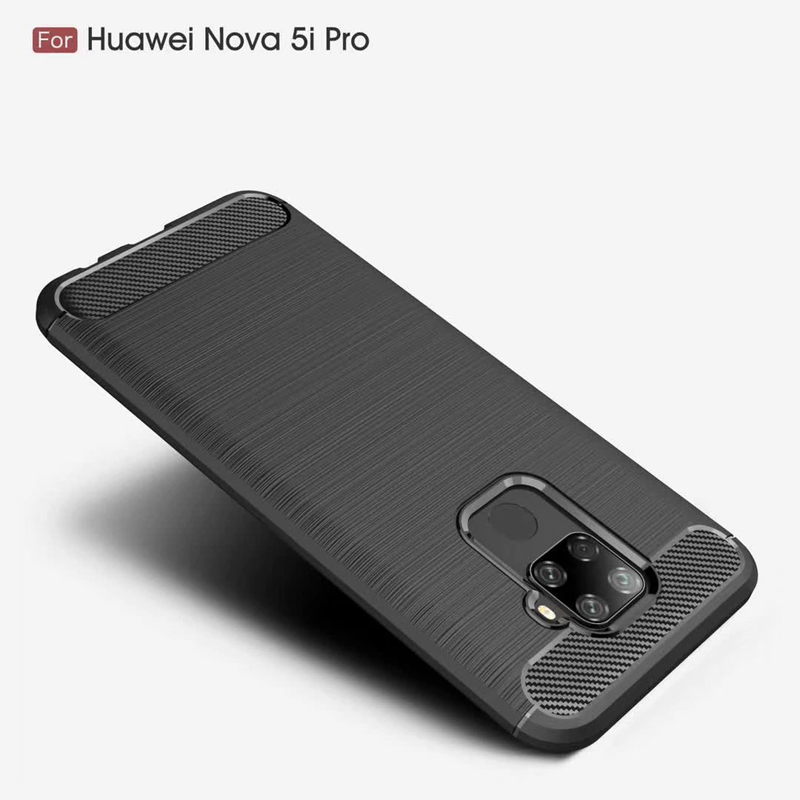 Carbon Fiber Tpu case For Oneplus 7 Pro Soft CF Cover for Huawei Nova 5i Pro