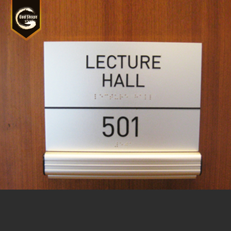 GS  door plates double layour Aluminum sign office toilet room Id plaque  room door number plate