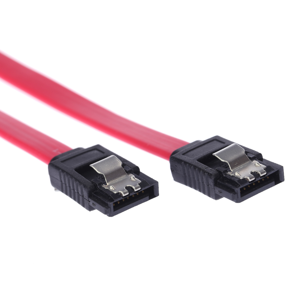 SATA 2.0 High Speed Straight to Straight Connector Data Cable Cord with Locking Latch Plug for HDD Hard Drive SSD