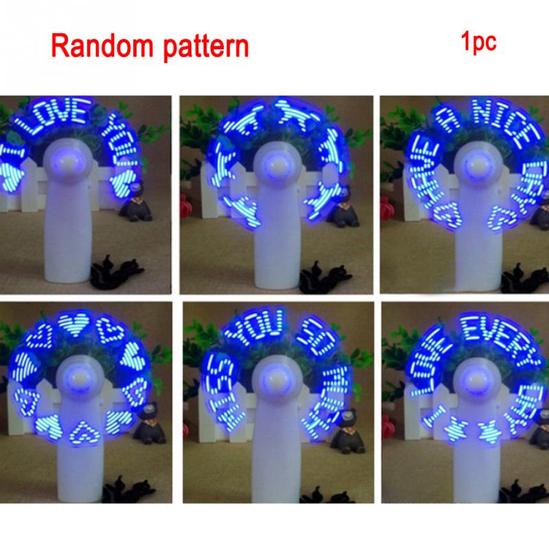 Summer Promotion Handy Cooling Fan Portable Handheld Mini Hand Held Battery Operated Fans With LED Torch Light