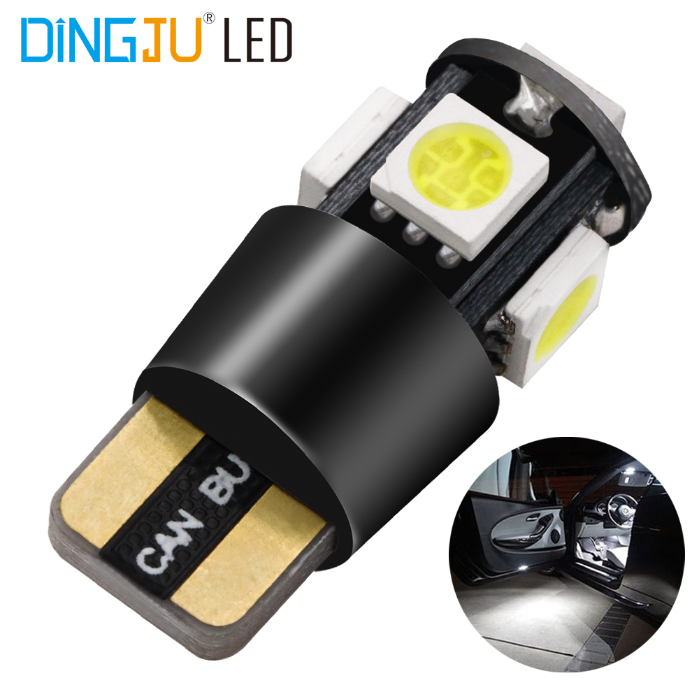 Oem T10 5smd 5050 Led W5w Decoding Bulb 12v 0.6w Auto Car Reading Lamp Licence Plate Light Low Price