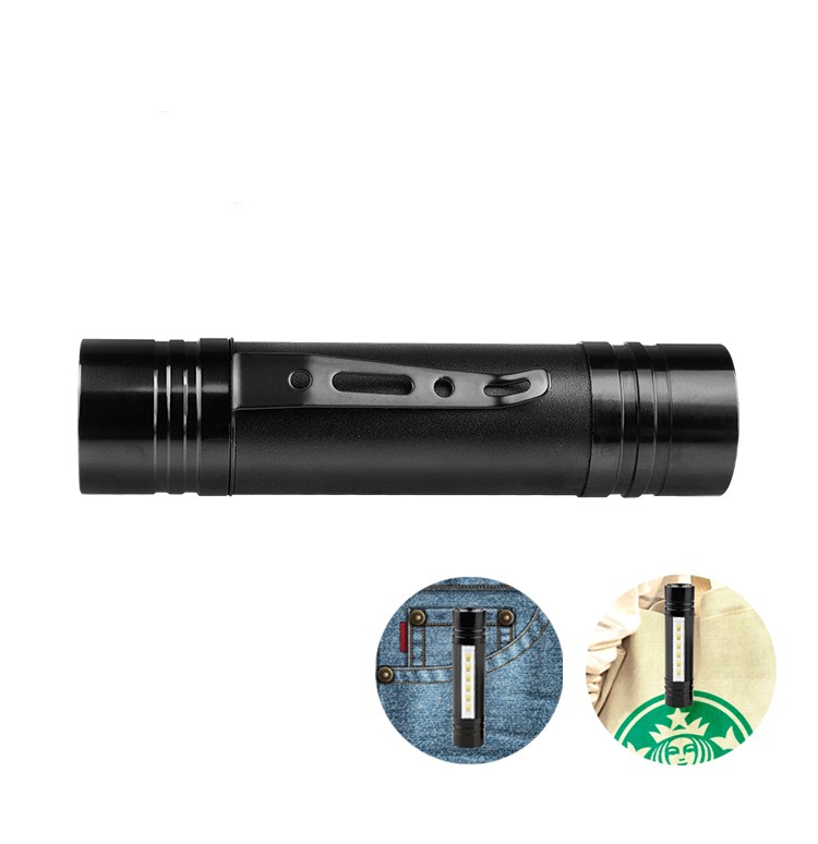 3W 6LED flashlight with pen holder Aluminium alloy Flash head bicycle light 3xAAA battery operated with clip high lumen