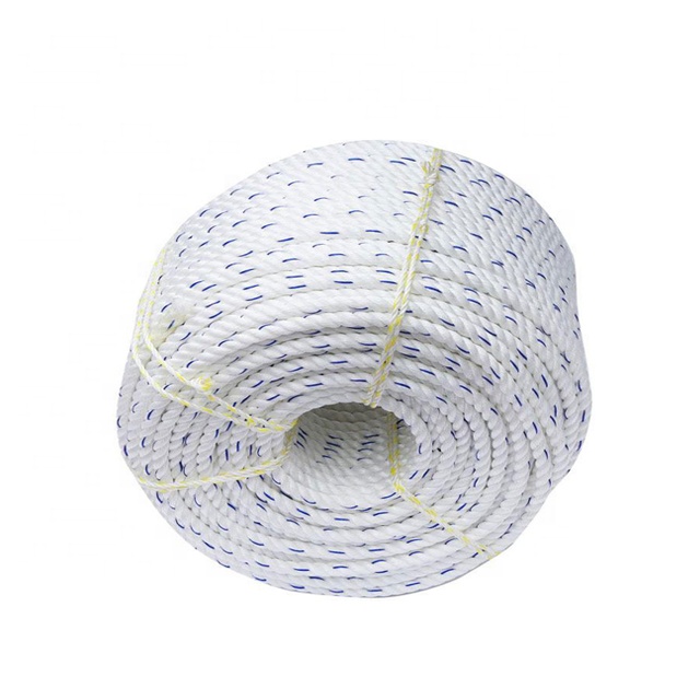 nylon 3 strand anchor rope boat chain rope with SS316 thimble
