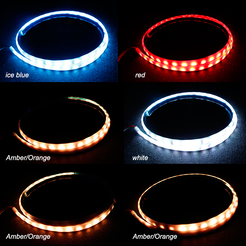 120CM 150CMLED Strip Flowing Rear Trunk Tail Light Dynamic Streamer Brake Turn Signal Reverse Warning Flash Lights