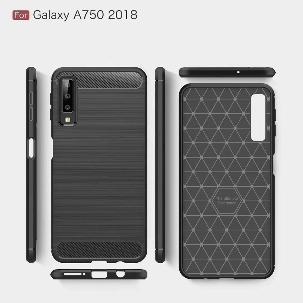 Carbon Fiber Tpu case For Samsung galaxy A750 2018 Soft CF Cover